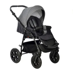 INDIGO Коляска CHARLOTTE Sity 2в1 (Cs 04 (черный + т.серый) INDIGO Коляска CHARLOTTE Sity 2в1 (Cs 04 (черный + т.серый)