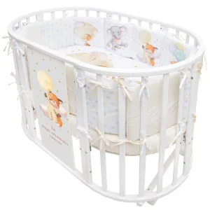 INDIGO Кровать детская Baby Sleep 7в1 (круг/овал, манеж, 2 кресла, стол) массив березы, МДФ, ПВХ (белый Лисичка) INDIGO Кровать детская Baby Sleep 7в1 (круг/овал, манеж, 2 кресла, стол) массив березы, МДФ, ПВХ (белый Лисичка)