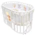 INDIGO Кровать детская Baby Sleep 7в1 (круг/овал, манеж, 2 кресла, стол) массив березы, МДФ, ПВХ (белый Лисичка) INDIGO Кровать детская Baby Sleep 7в1 (круг/овал, манеж, 2 кресла, стол) массив березы, МДФ, ПВХ (белый Лисичка)