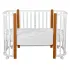 INDIGO Кровать детская Baby Lux 3 в 1 (кровать, манеж, диван) массив березы, МДФ (белый-натуральные стойки) INDIGO Кровать детская Baby Lux 3 в 1 (кровать, манеж, диван) массив березы, МДФ (белый-натуральные стойки)