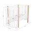 INDIGO Кровать детская Baby Lux 3 в 1 (кровать, манеж, диван) массив березы, МДФ (белый-натуральные стойки) INDIGO Кровать детская Baby Lux 3 в 1 (кровать, манеж, диван) массив березы, МДФ (белый-натуральные стойки)