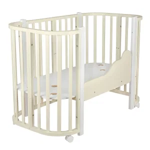 INDIGO Кровать детская Baby Lux 3 в 1 (кровать, манеж, диван) массив березы, МДФ (слоновая кость-белые стойки) INDIGO Кровать детская Baby Lux 3 в 1 (кровать, манеж, диван) массив березы, МДФ (слоновая кость-белые стойки)