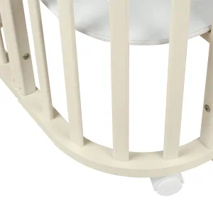 INDIGO Кровать детская Baby Lux 3 в 1 (кровать, манеж, диван) массив березы, МДФ (слоновая кость-белые стойки) INDIGO Кровать детская Baby Lux 3 в 1 (кровать, манеж, диван) массив березы, МДФ (слоновая кость-белые стойки)