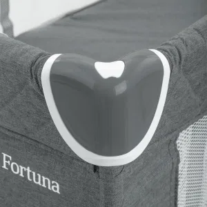 INDIGO Манеж-кровать Fortuna, лен, 2 уровня, москитка, 2 кольца, (упак.1шт) (серый) INDIGO Манеж-кровать Fortuna, лен, 2 уровня, москитка, 2 кольца, (упак.1шт) (серый)