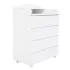 INDIGO Комод Style 800/4 с узким пеленальным столиком, МДФ (белый-белый) INDIGO Комод Style 800/4 с узким пеленальным столиком, МДФ (белый-белый)