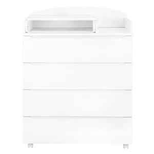 INDIGO Комод Style 800/4 с узким пеленальным столиком, МДФ (белый-белый) INDIGO Комод Style 800/4 с узким пеленальным столиком, МДФ (белый-белый)