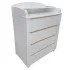 INDIGO Комод Style 800/4 с широким пеленальным столиком, МДФ (белый-натуральный) INDIGO Комод Style 800/4 с широким пеленальным столиком, МДФ (белый-натуральный)