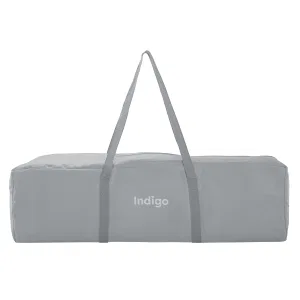 INDIGO Манеж-кровать Bon-Bon, лен, приставной, 2 уровня, (упак.1шт) (светло-серый) INDIGO Манеж-кровать Bon-Bon, лен, приставной, 2 уровня, (упак.1шт) (светло-серый)