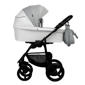 INDIGO Коляска IMPULSE ECO 2в1 (Ie 03 (белая кожа + серый) INDIGO Коляска IMPULSE ECO 2в1 (Ie 03 (белая кожа + серый)