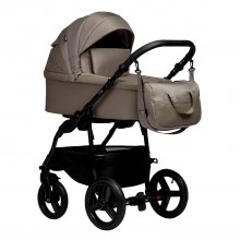 INDIGO Коляска IMPULSE ECO 2в1 Ie 05 (т. бежевая кожа + т. бежевый)