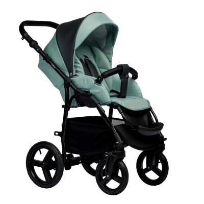 INDIGO Коляска IMPULSE ECO 2в1 Ie 07 (серая кожа + шалфей) INDIGO Коляска IMPULSE ECO 2в1 Ie 07 (серая кожа + шалфей)