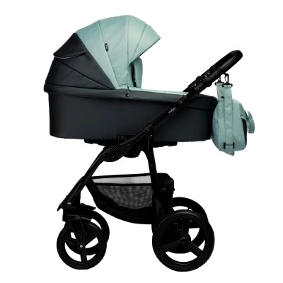 INDIGO Коляска IMPULSE ECO 2в1 Ie 07 (серая кожа + шалфей) INDIGO Коляска IMPULSE ECO 2в1 Ie 07 (серая кожа + шалфей)