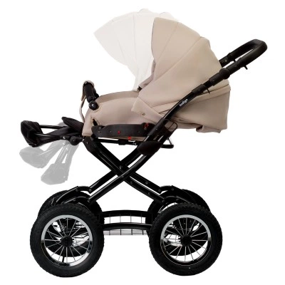 Коляска 2 в 1 Индиго BARBARA ECO Classic 2в1, Св.бежевая кожа, возраст до 3 лет Коляска 2 в 1 Индиго BARBARA ECO Classic 2в1, Св.бежевая кожа, возраст до 3 лет