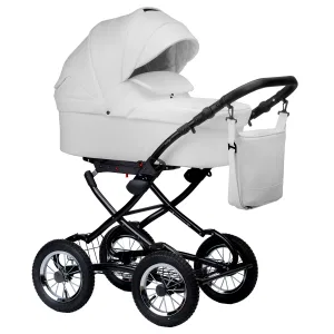 INDIGO Коляска BARBARA ECO Classic 2в1 (Be 05 (белая кожа) INDIGO Коляска BARBARA ECO Classic 2в1 (Be 05 (белая кожа)