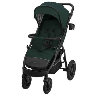 Прогулочная коляска Индиго EPICA XL AIR с сумкой, Темно-зеленый, возраст от 6 месяцев до 3 лет