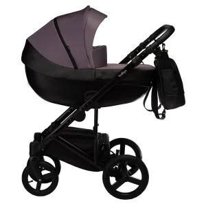 INDIGO Коляска TOUR ECO 2в1 (Te 08 (черная кожа + фиолетовый) INDIGO Коляска TOUR ECO 2в1 (Te 08 (черная кожа + фиолетовый)