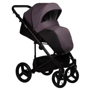 INDIGO Коляска TOUR ECO 2в1 (Te 08 (черная кожа + фиолетовый) INDIGO Коляска TOUR ECO 2в1 (Te 08 (черная кожа + фиолетовый)