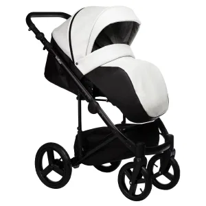 INDIGO Коляска TOUR ECO 2в1 (Te 10 (черная кожа + белая кожа) INDIGO Коляска TOUR ECO 2в1 (Te 10 (черная кожа + белая кожа)