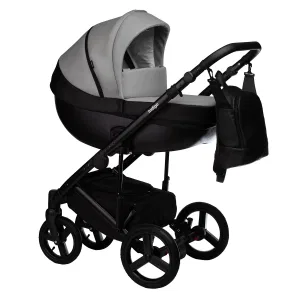 INDIGO Коляска TOUR ECO 3в1 (Te 02 (черная кожа + серая кожа) INDIGO Коляска TOUR ECO 3в1 (Te 02 (черная кожа + серая кожа)