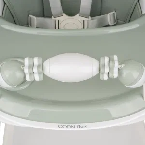 INDIGO Стул для кормления CORN flex (зеленый-серый) INDIGO Стул для кормления CORN flex (зеленый-серый)