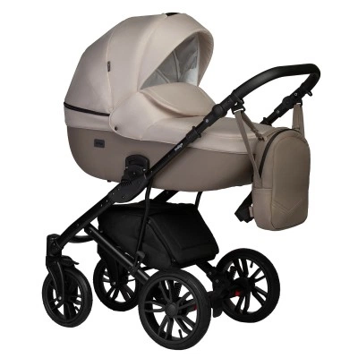INDIGO Коляска MIO S 2в1 03 (т. бежевая кожа + св. бежевый) INDIGO Коляска MIO S 2в1 03 (т. бежевая кожа + св. бежевый)
