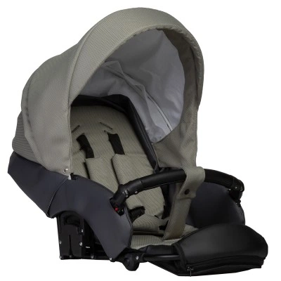INDIGO Коляска MIO S 2в1 05 (т. серая кожа + зеленый) INDIGO Коляска MIO S 2в1 05 (т. серая кожа + зеленый)