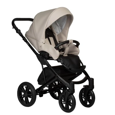 INDIGO Коляска MIO ECO 2в1 02 (св. бежевая кожа) INDIGO Коляска MIO ECO 2в1 02 (св. бежевая кожа)