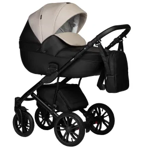 INDIGO Коляска MIO ECO 2в1 (04 (черная кожа + св.бежевая кожа) INDIGO Коляска MIO ECO 2в1 (04 (черная кожа + св.бежевая кожа)