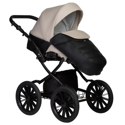 INDIGO Коляска MIO ECO 2в1 Plus 14 04 (черная кожа + св. бежевая кожа) INDIGO Коляска MIO ECO 2в1 Plus 14 04 (черная кожа + св. бежевая кожа)