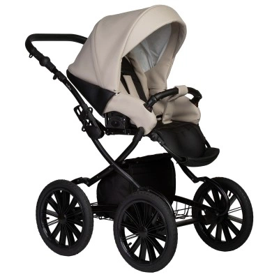 INDIGO Коляска MIO ECO 2в1 Plus 14 04 (черная кожа + св. бежевая кожа) INDIGO Коляска MIO ECO 2в1 Plus 14 04 (черная кожа + св. бежевая кожа)