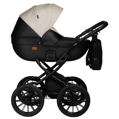 INDIGO Коляска MIO ECO 2в1 Plus 14 04 (черная кожа + св. бежевая кожа) INDIGO Коляска MIO ECO 2в1 Plus 14 04 (черная кожа + св. бежевая кожа)