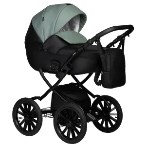 INDIGO Коляска MIO ECO 2в1 Plus 14 (05 (черная кожа + шалфей кожа) INDIGO Коляска MIO ECO 2в1 Plus 14 (05 (черная кожа + шалфей кожа)
