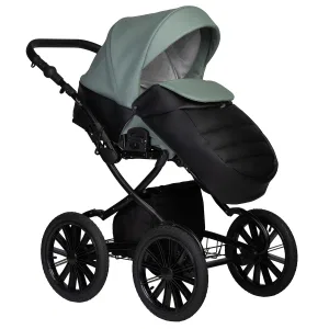 INDIGO Коляска MIO ECO 2в1 Plus 14 (05 (черная кожа + шалфей кожа) INDIGO Коляска MIO ECO 2в1 Plus 14 (05 (черная кожа + шалфей кожа)