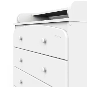 INDIGO Комод Classic 800/4 c откидным пеленальным столиком, МДФ, ЛДСП (белый-белый) INDIGO Комод Classic 800/4 c откидным пеленальным столиком, МДФ, ЛДСП (белый-белый)