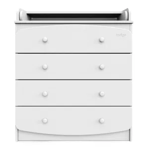 INDIGO Комод Classic 800/4 c откидным пеленальным столиком, МДФ, ЛДСП (белый-белый) INDIGO Комод Classic 800/4 c откидным пеленальным столиком, МДФ, ЛДСП (белый-белый)