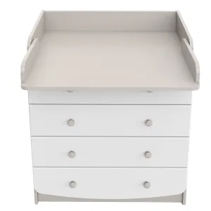 INDIGO Комод Classic 800/4 c откидным пеленальным столиком, МДФ, ЛДСП (кашемир-белый) INDIGO Комод Classic 800/4 c откидным пеленальным столиком, МДФ, ЛДСП (кашемир-белый)