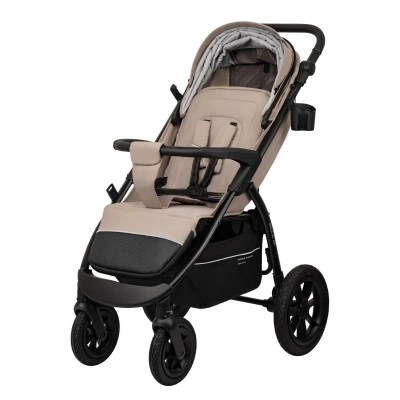 Прогулочная коляска Индиго EPICA XL AIR с сумкой2025, Бежевый, колёса резиновые надувные Прогулочная коляска Индиго EPICA XL AIR с сумкой2025, Бежевый, колёса резиновые надувные