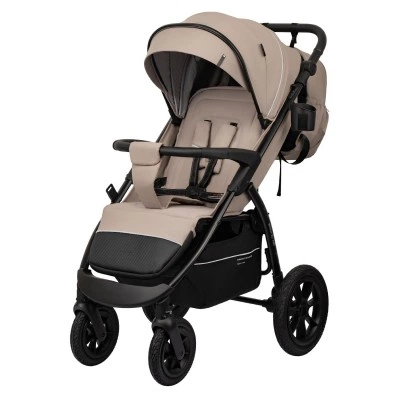 Прогулочная коляска Индиго EPICA XL AIR с сумкой2025, Бежевый, колёса резиновые надувные Прогулочная коляска Индиго EPICA XL AIR с сумкой2025, Бежевый, колёса резиновые надувные