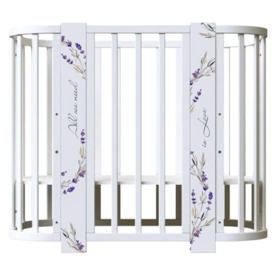 INDIGO Кровать детская Baby Line 5 в 1 (ложе 70х100 и 70х140) с поперечным маятником, массив бере (лаванда) INDIGO Кровать детская Baby Line 5 в 1 (ложе 70х100 и 70х140) с поперечным маятником, массив бере (лаванда)