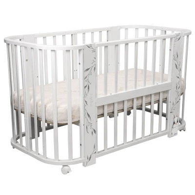 INDIGO Кровать детская Baby Line 5 в 1 (ложе 70х100 и 70х140) с поперечным маятником, массив бере (зайка) INDIGO Кровать детская Baby Line 5 в 1 (ложе 70х100 и 70х140) с поперечным маятником, массив бере (зайка)