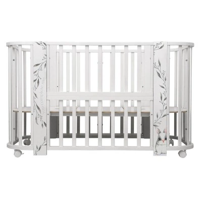 INDIGO Кровать детская Baby Line 5 в 1 (ложе 70х100 и 70х140) с поперечным маятником, массив бере (зайка) INDIGO Кровать детская Baby Line 5 в 1 (ложе 70х100 и 70х140) с поперечным маятником, массив бере (зайка)