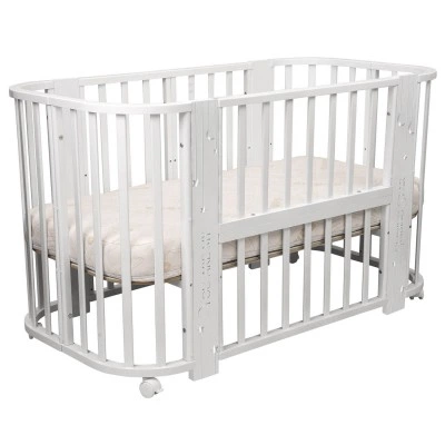 INDIGO Кровать детская Baby Line 5 в 1 (ложе 70х100 и 70х140) с поперечным маятником, массив бере (звездочки) INDIGO Кровать детская Baby Line 5 в 1 (ложе 70х100 и 70х140) с поперечным маятником, массив бере (звездочки)