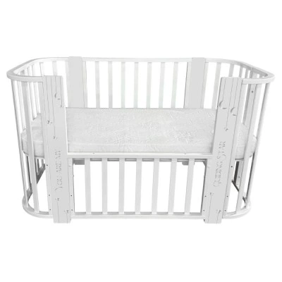 INDIGO Кровать детская Baby Line 5 в 1 (ложе 70х100 и 70х140) с поперечным маятником, массив бере (звездочки) INDIGO Кровать детская Baby Line 5 в 1 (ложе 70х100 и 70х140) с поперечным маятником, массив бере (звездочки)