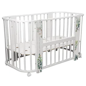 INDIGO Кровать детская Baby Line 5 в 1 (ложе 70х100 и 70х140) с поперечным маятником, массив бере (листочки) INDIGO Кровать детская Baby Line 5 в 1 (ложе 70х100 и 70х140) с поперечным маятником, массив бере (листочки)