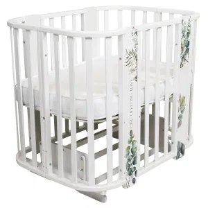INDIGO Кровать детская Baby Line 5 в 1 (ложе 70х100 и 70х140) с поперечным маятником, массив бере (листочки) INDIGO Кровать детская Baby Line 5 в 1 (ложе 70х100 и 70х140) с поперечным маятником, массив бере (листочки)