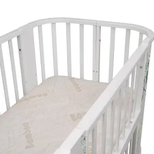 INDIGO Кровать детская Baby Line 5 в 1 (ложе 70х100 и 70х140) с поперечным маятником, массив бере (листочки) INDIGO Кровать детская Baby Line 5 в 1 (ложе 70х100 и 70х140) с поперечным маятником, массив бере (листочки)