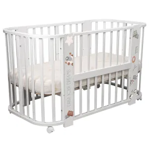 INDIGO Кровать детская Baby Line 5 в 1 (ложе 70х100 и 70х140) с поперечным маятником, массив бере (машинки) INDIGO Кровать детская Baby Line 5 в 1 (ложе 70х100 и 70х140) с поперечным маятником, массив бере (машинки)