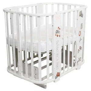 INDIGO Кровать детская Baby Line 5 в 1 (ложе 70х100 и 70х140) с поперечным маятником, массив бере (машинки) INDIGO Кровать детская Baby Line 5 в 1 (ложе 70х100 и 70х140) с поперечным маятником, массив бере (машинки)