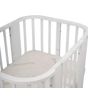 INDIGO Кровать детская Baby Line 5 в 1 (ложе 70х100 и 70х140) с поперечным маятником, массив бере (белый) INDIGO Кровать детская Baby Line 5 в 1 (ложе 70х100 и 70х140) с поперечным маятником, массив бере (белый)