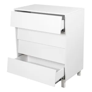 INDIGO Комод Norden 800/4 ЛДСП, шариковые направляющие (белый-белый) INDIGO Комод Norden 800/4 ЛДСП, шариковые направляющие (белый-белый)